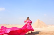Flying Dress Photoshoot with Camel and Horse Riding in Giza 