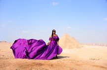 Flying Dress Photoshoot with Camel and Horse Riding in Giza 