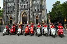 Vespa Female Ao Dai riders Night Street Food + See Train Street