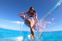 1-hour Clear Boat Tour in Nichupte Lagoon from Cancun
