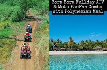 Bora Bora Fullday ATV & Motu FANFAN combo with Polynesian Meal