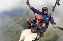 Paragliding through the mountains of medellin