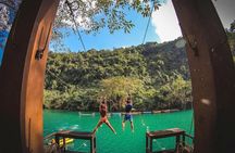 Zipline Dark cave & Paradise cave: Full-day Exploration 