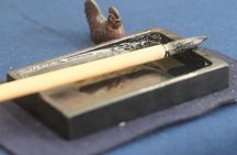 Tokyo Shinagawa Experience Calligraphy Wearing a Kimono or Samue