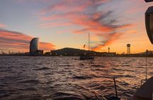 Barcelona: Sunset from the Sea with Music and Drinks
