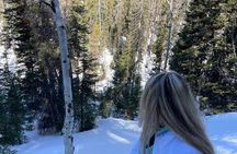 Backcountry snowshoeing in pristine Utah mountains