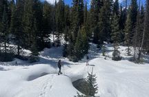 Backcountry snowshoeing in pristine Utah mountains