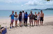 Waterfall and Beach Safari in Santa Lucia