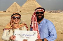 VIP tour to Giza pyramids, Sphinx, Camel ride, lunch, GEM museum