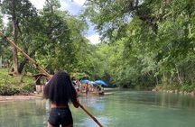 Bamboo rafting on the great river -Transportation only