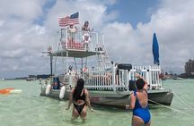 The BACK PORCH PONTOON. Enjoy Crab Island in a Unique and FUN way