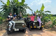 Hanoi Jeep Red River Delta Explore Rural Village See rice Paddies