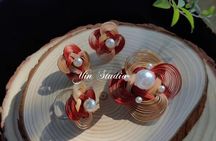 Camellia Jewelry: Bamboo Weaving for Brooch, Earring & Ring