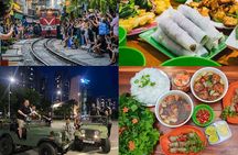 Hanoi Jeep Night Street Foodie Tour, Train Street and Egg Coffee