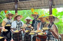 HoiAn:Making Lantern & Cooking Class-BasketBoat Ride,Crab fishing