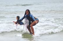 Epic surf-lessons at beautiful Samara beach. 
