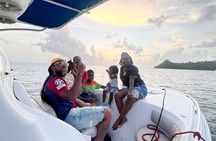 Private Boat Charter St. Lucia, boat tour to Soufriere. Full day