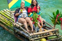 Dunns River Falls Zipline Bamboo Rafting And Horseback Ride Combo