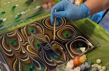 Marbled Silk Scarf, Trucker Hat, Sketchbook or 4 Pieces of Paper