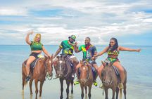  Dunn’s River Secret falls with Horse-back&Bamboo Raft Experience