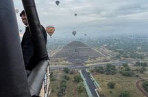 Teotihuacan balloon flight with cave breakfast + pyramids 