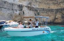 Malta/Gozo:Comino,Crystal/Blue Lagoon & Caves Private Boat Trip