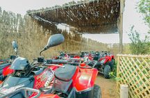 Quad Biking and Sandboarding on Sand Dunes Wild Beach