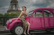 3h - Paris Grand Tour by Night in a Pink Citroën 2CV