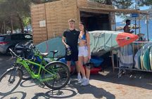Paddle and electric bike activity in Villefranche 