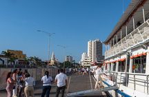 Sunset in Cartagena Bay with Boat Dances and Bar