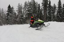 Lapland Winter Park Mini snowmobile fun for kids in Rovaniemi