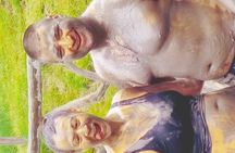 Hornillas hot springs- mud bath-Horses or tractor-waterfalls hike