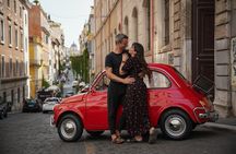 Vintage Fiat500 Car Tour with Professional Photos in Rome