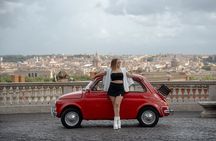 Vintage Fiat500 Car Tour with Professional Photos in Rome
