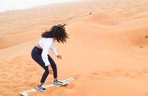 Private Morning Desert Safari Dubai Camel Riding and Sandboaring