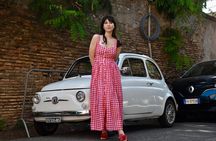 Catacombs, Appian way, Roman walls, Aqueducts, in a Fiat500