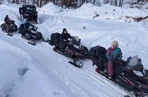 Snowmobile or UTV Safari in centrum of Alta city. close to harbor
