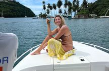 Private Boat Charter St. Lucia, boat tour to Soufriere. Half day.