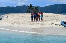 BVI Private Charter to Jost Van Dyke on 32' Power Catamaran