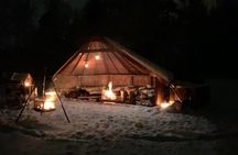 Sleigh or wagon ride in the arctic Country side 