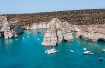 Milos Private Half-Day Catamaran Cruise to Kleftiko with Lunch