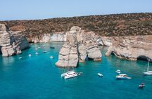 Milos Private Full Day Catamaran Cruise with Lunch and Drinks