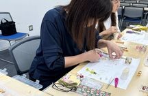 Making Herbarium chopstick rests with dried flowers in Tokyo