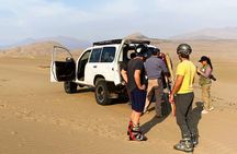 Skiing on sand and off road in Lima (National Park Lomas de Ancón)