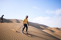 Skiing on sand and off road in Lima (National Park Lomas de Ancón)