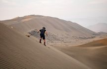 Skiing on sand and off road in Lima (National Park Lomas de Ancón)