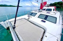 PRIVATE Catamaran Cruise Caribbean Beaches + Snorkeling & Lunch