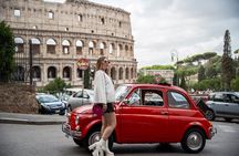 Explore Rome with Fiat 500 Tour and Professional Photos 