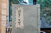 Making a traditional notebook & naming on it in Hangeul in Seoul