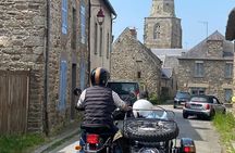 Saint Malo and Saint Servan in vintage sidecar with driver